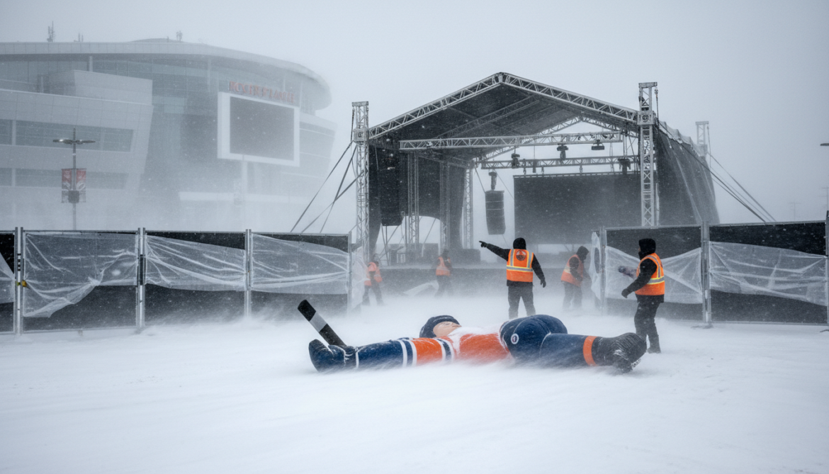 Edmonton Oilers cancel outdoor tailgate as high winds and snow expected