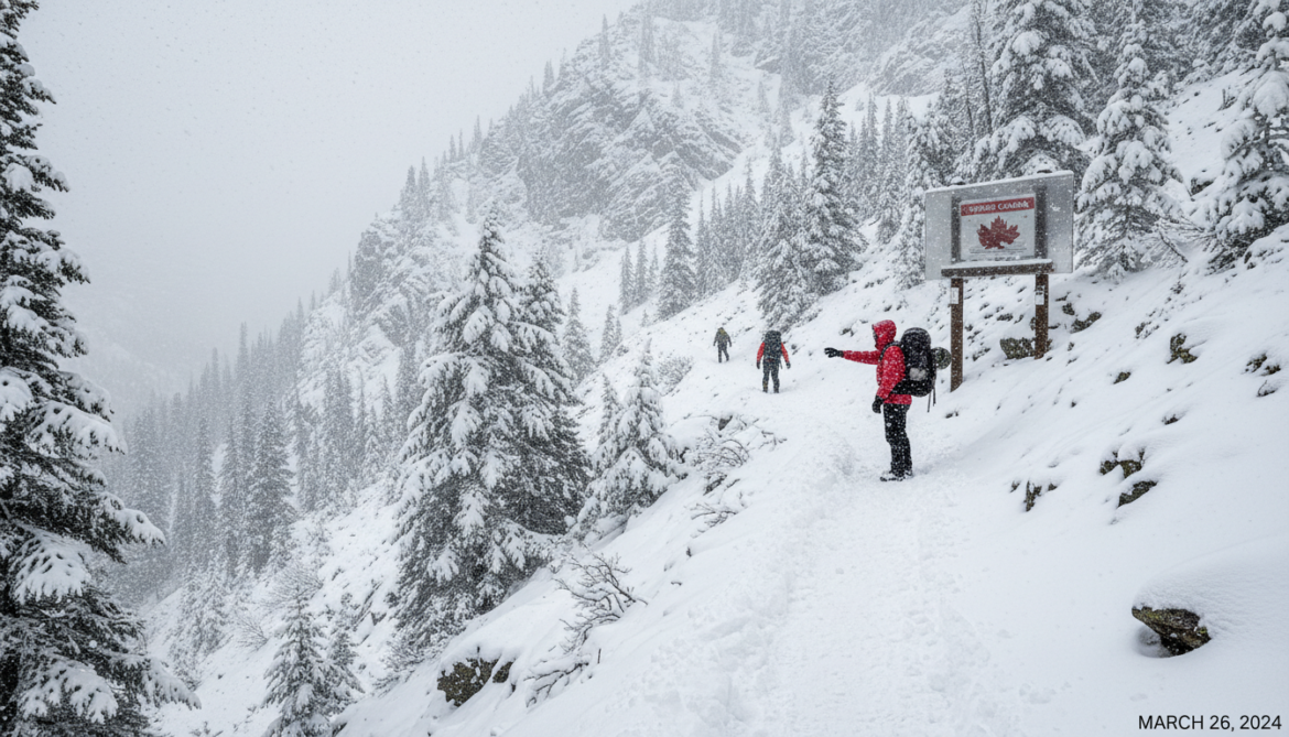 Parks Canada warns hikers to avoid treacherous Banff trails amid heavy snow