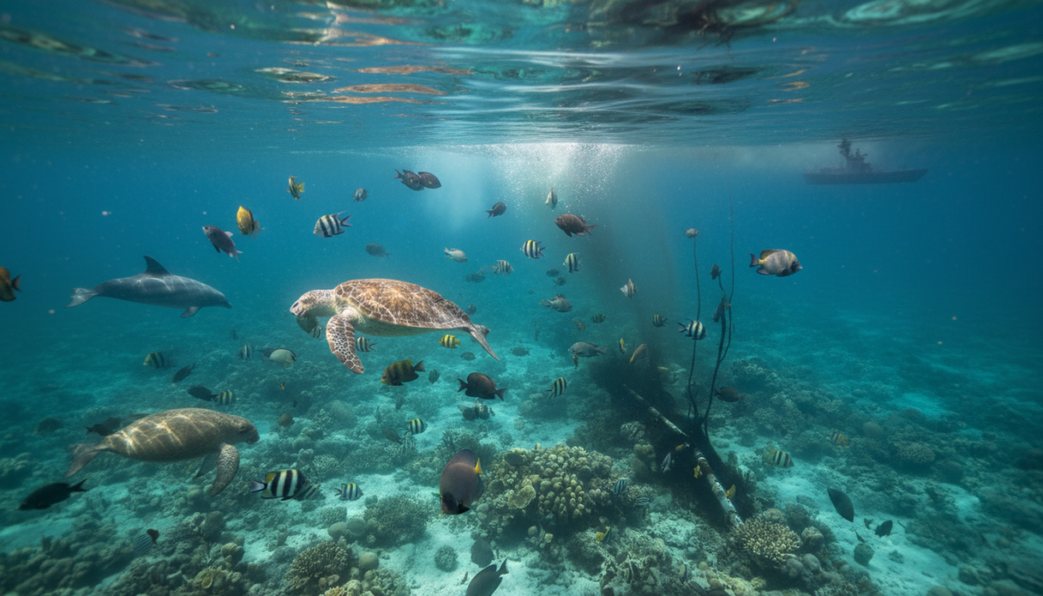 Persian Gulf marine life endangered by war noise and looming oil spills