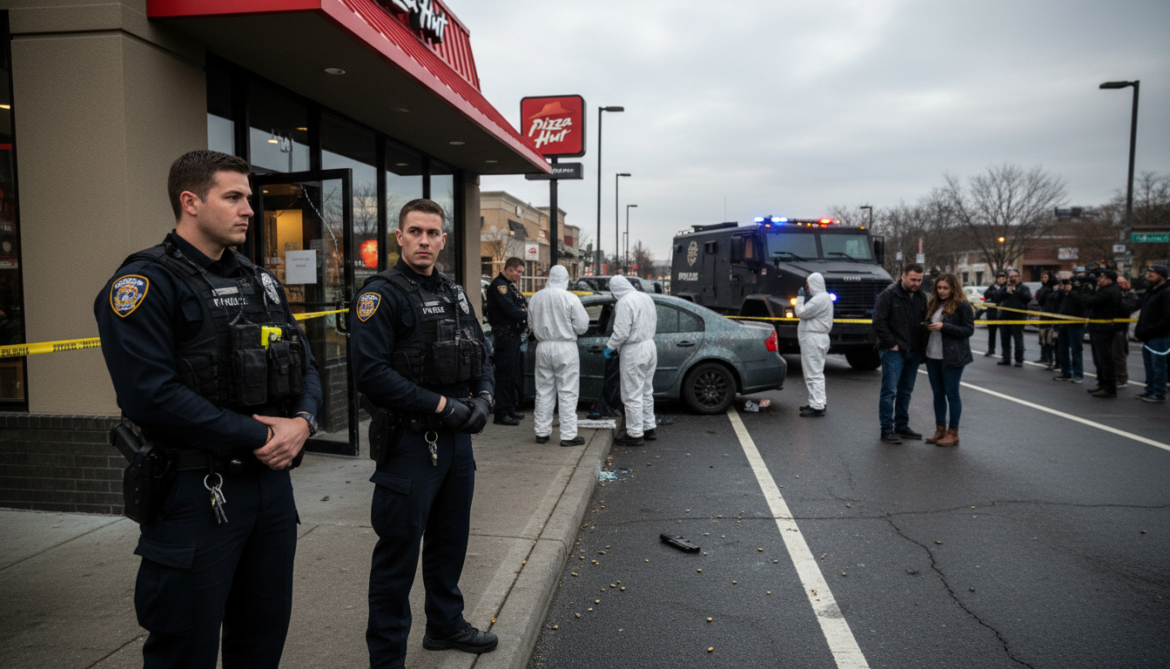 Police trace gun used to kill two officers to Pizza Hut shooting