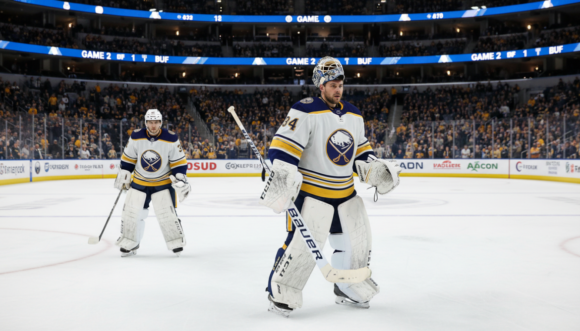 Sabres start veteran Alex Lyon after Luukkonen pulled in Game 2