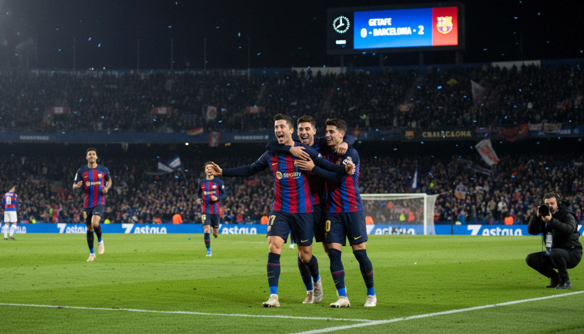 Barcelona move 11 points clear with 2-0 win at Getafe