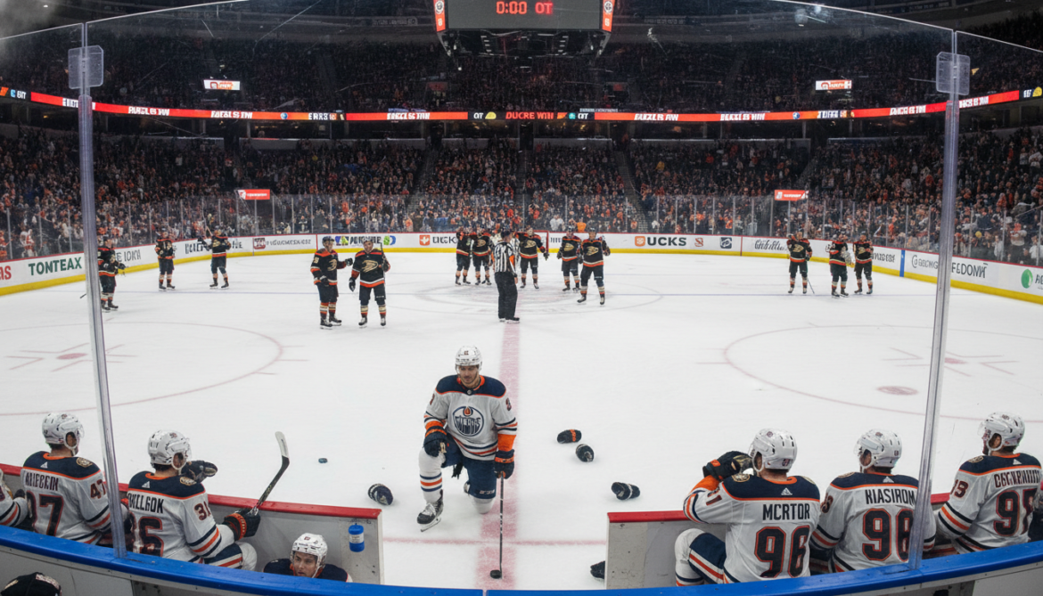 Edmonton Oilers lose controversial OT to Ducks, face elimination in Game 5
