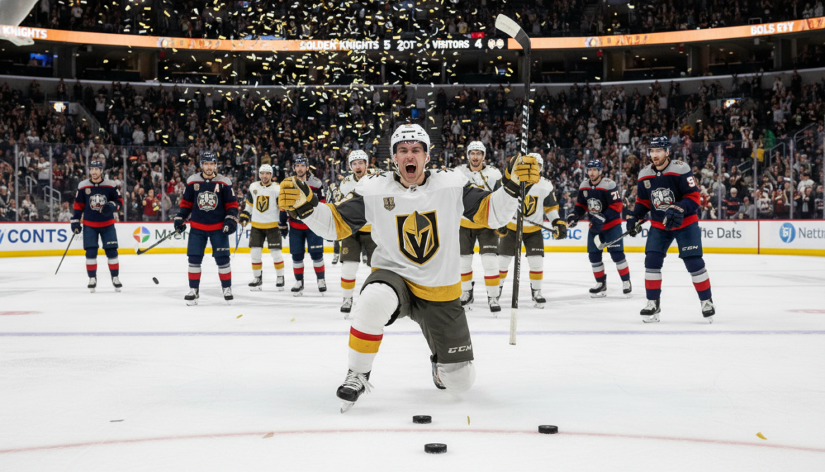 Golden Knights win 5-4 in double overtime as Dorofeyev scores hat trick