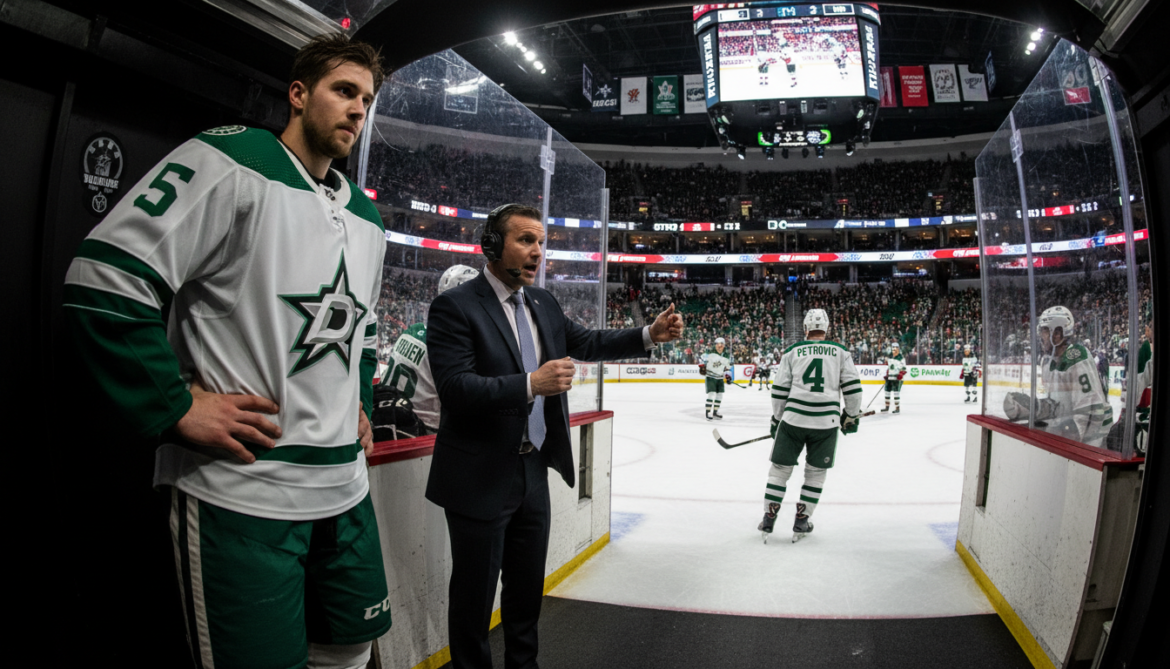 Dallas Stars scratch Tyler Myers, insert Petrovic as they trail Wild 3-2
