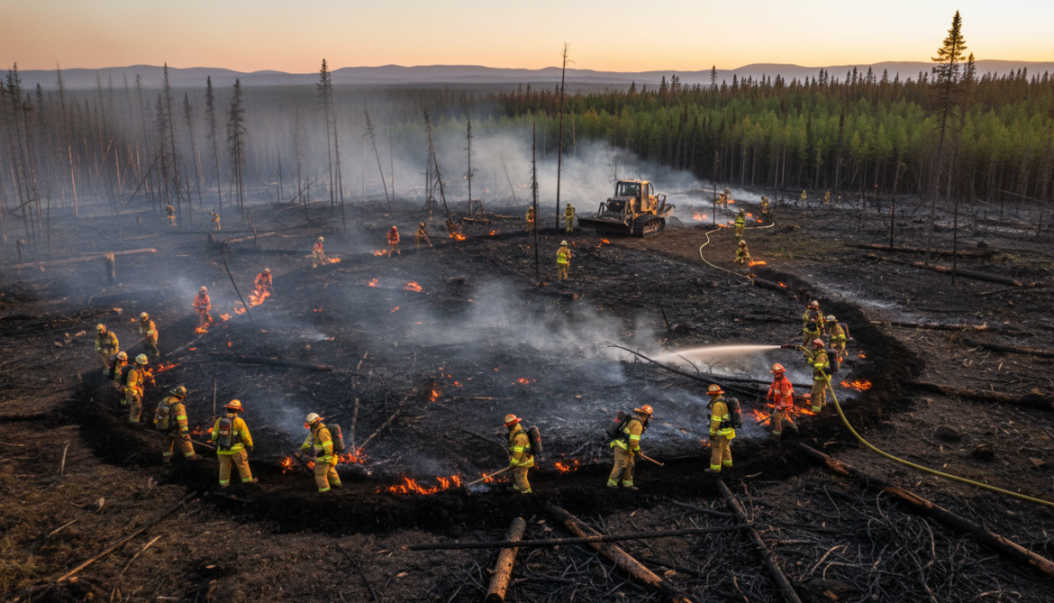 Alberta Wildfire Crews Establish Containment Perimeter and Continue Hotspot Patrols