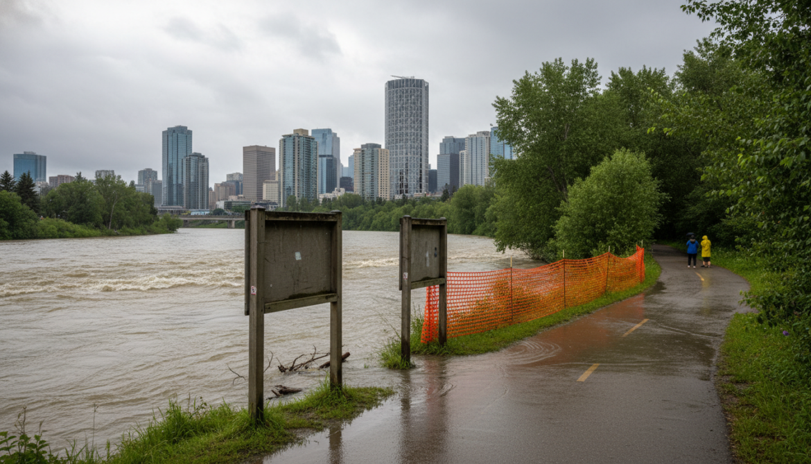 Bow River flood watch prompts trail closures as flows rise