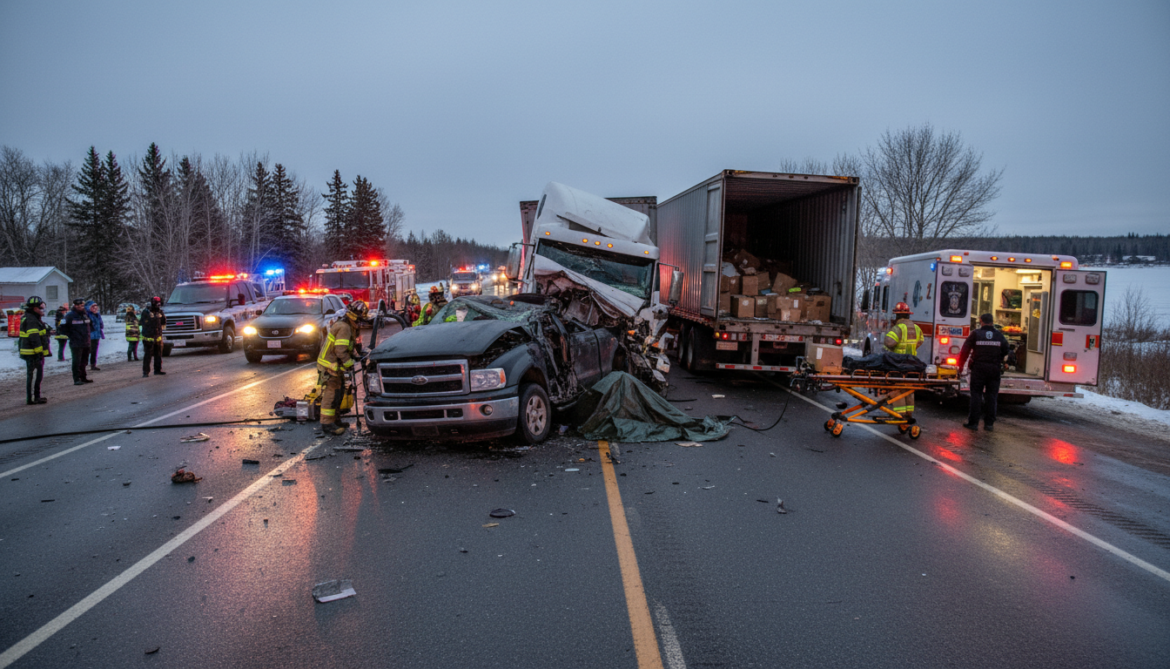 Cold Lake head-on crash kills pickup driver, semi driver hospitalized
