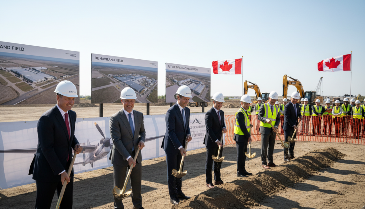 De Havilland breaks ground on billions-dollar Canadian manufacturing expansion vows to rebuild aviation industry