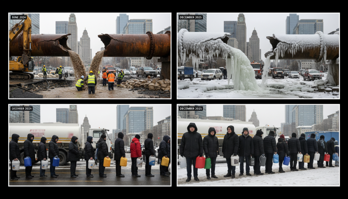 Feeder main ruptures in June 2024 and December 2025 forcing water rationing