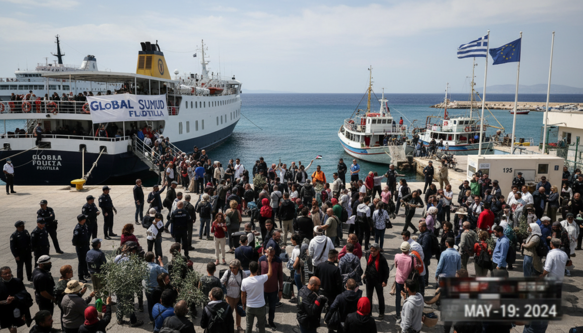 Global Sumud flotilla disembarks in Crete after Israeli interception
