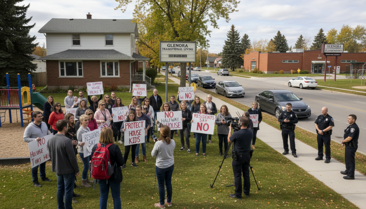 Halfway house sign near Glenora school alarms parents, residents warn