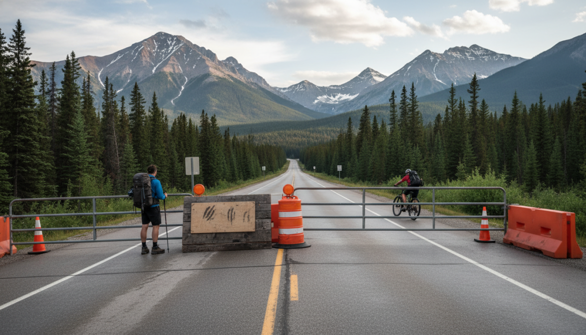 Highway 40 closed to hikers and cyclists in Kananaskis after grizzly bluff charge
