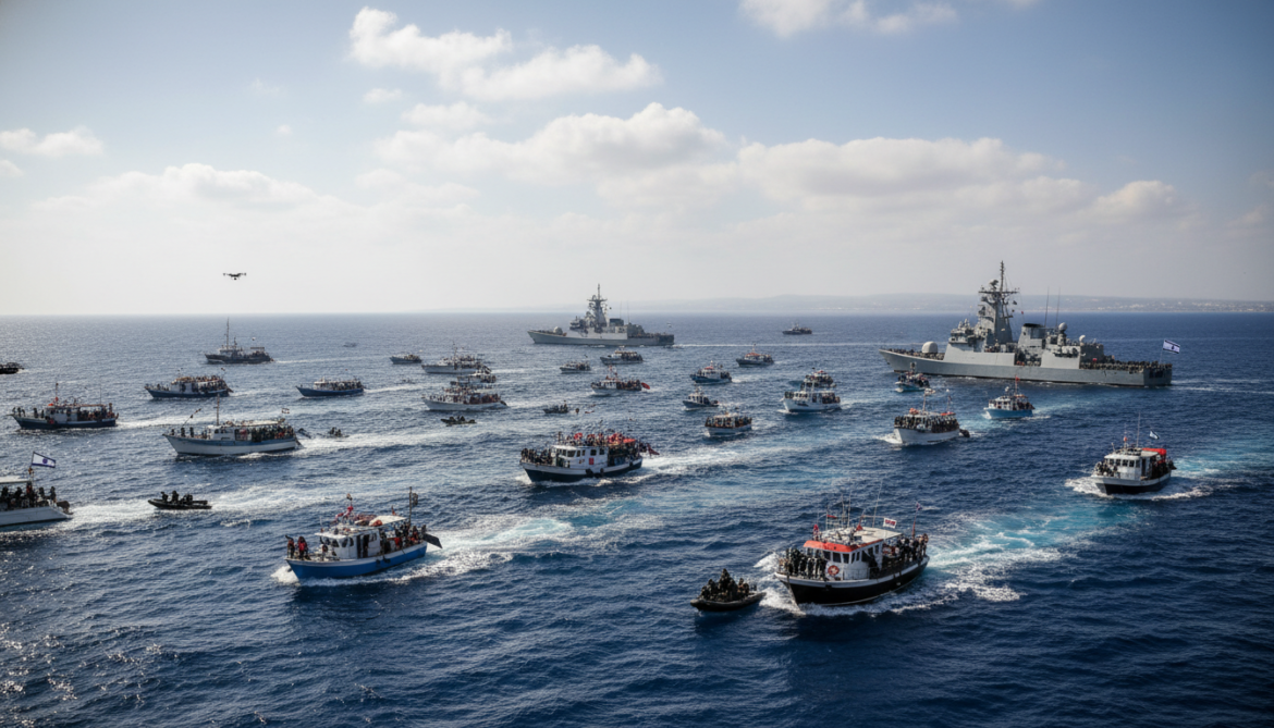 Israeli forces intercept 50-boat flotilla bound for Gaza off Cyprus