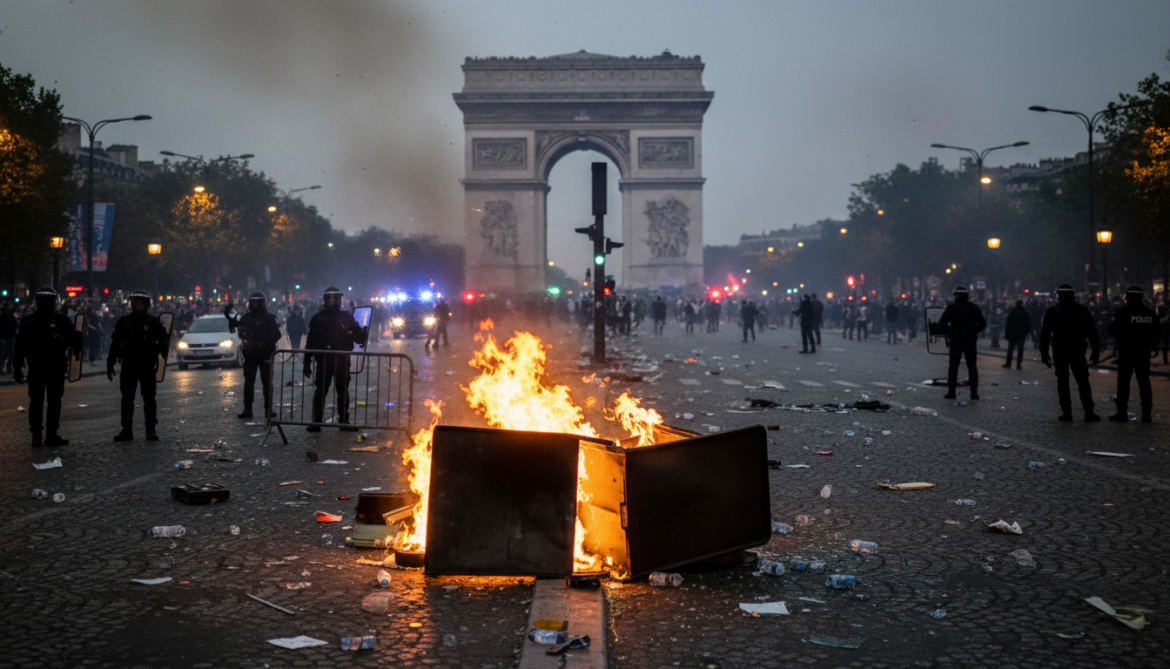 PSG crowned again as victory celebrations turn violent across France