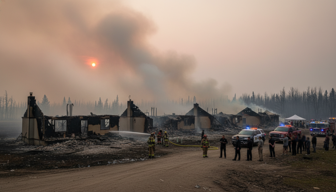 Sandy Beach wildfire northwest of Edmonton destroys three homes, triggers state of emergency