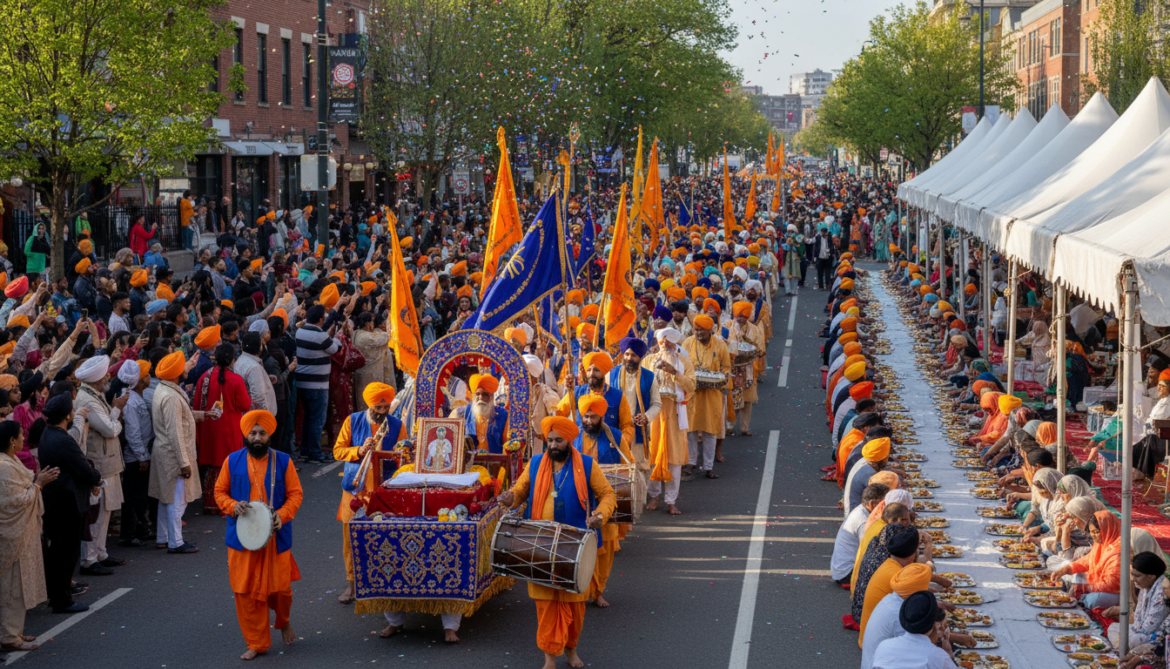 Vaisakhi Celebrations Mark Khalsa Birth with Nagar Kirtan and Community Meal