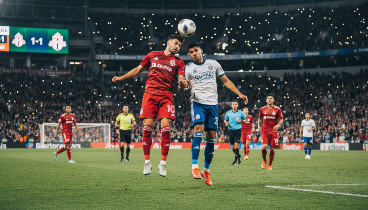 Toronto FC earns 1-1 draw with MLS-leading San Jose Earthquakes