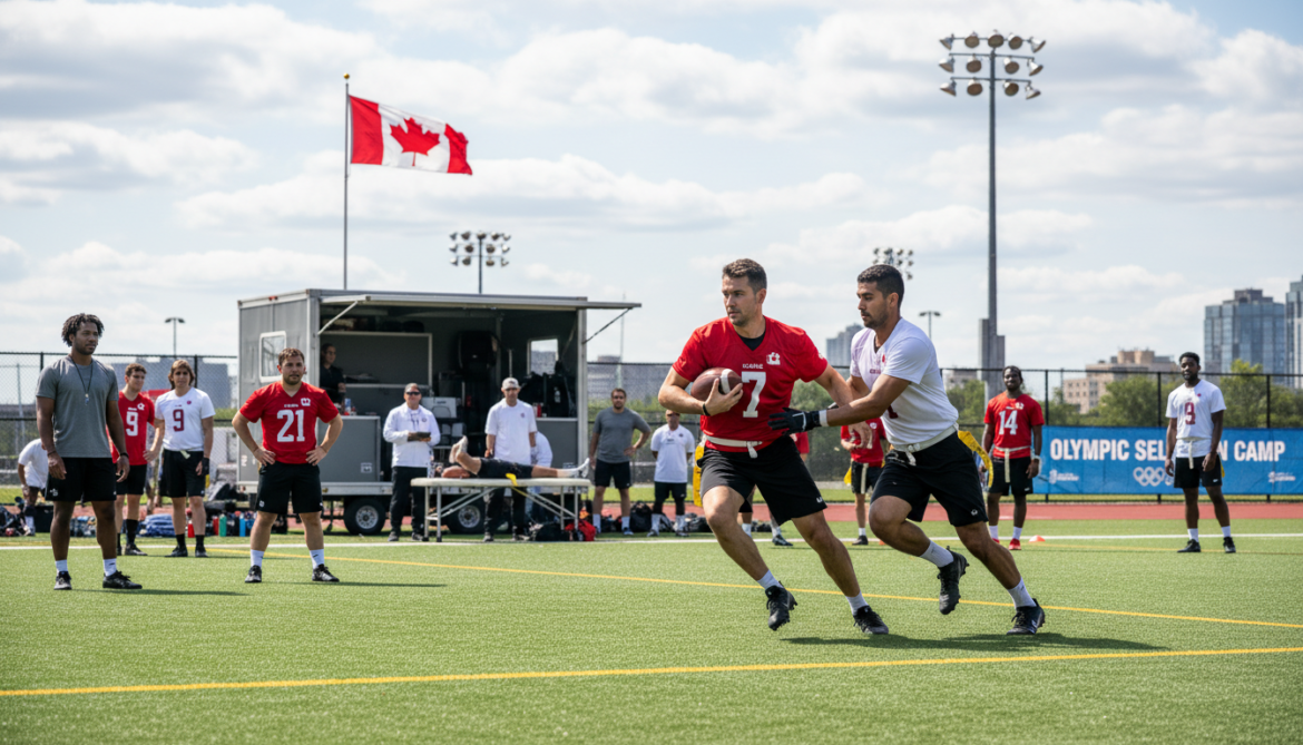 Canadian men's flag football selection camp highlights doctor Emile Chenevert's Olympic bid