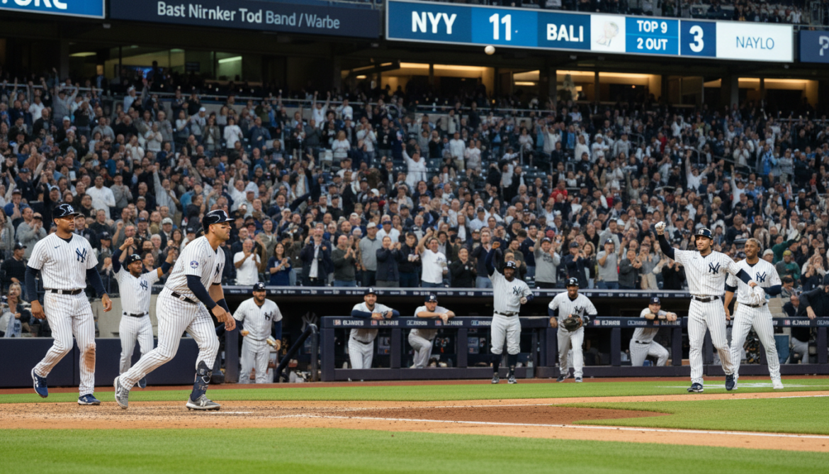 Yankees rout Orioles 11-3 behind explosive offense in AL East