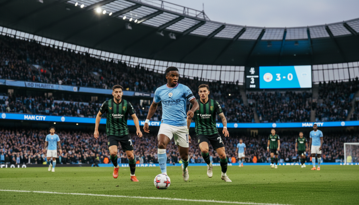 Manchester City keep title hopes alive as Doku inspires 3-0 win