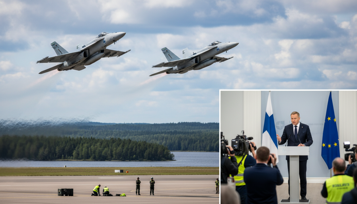 Finland scrambles jets over suspected drones as defence chief warns of repeats