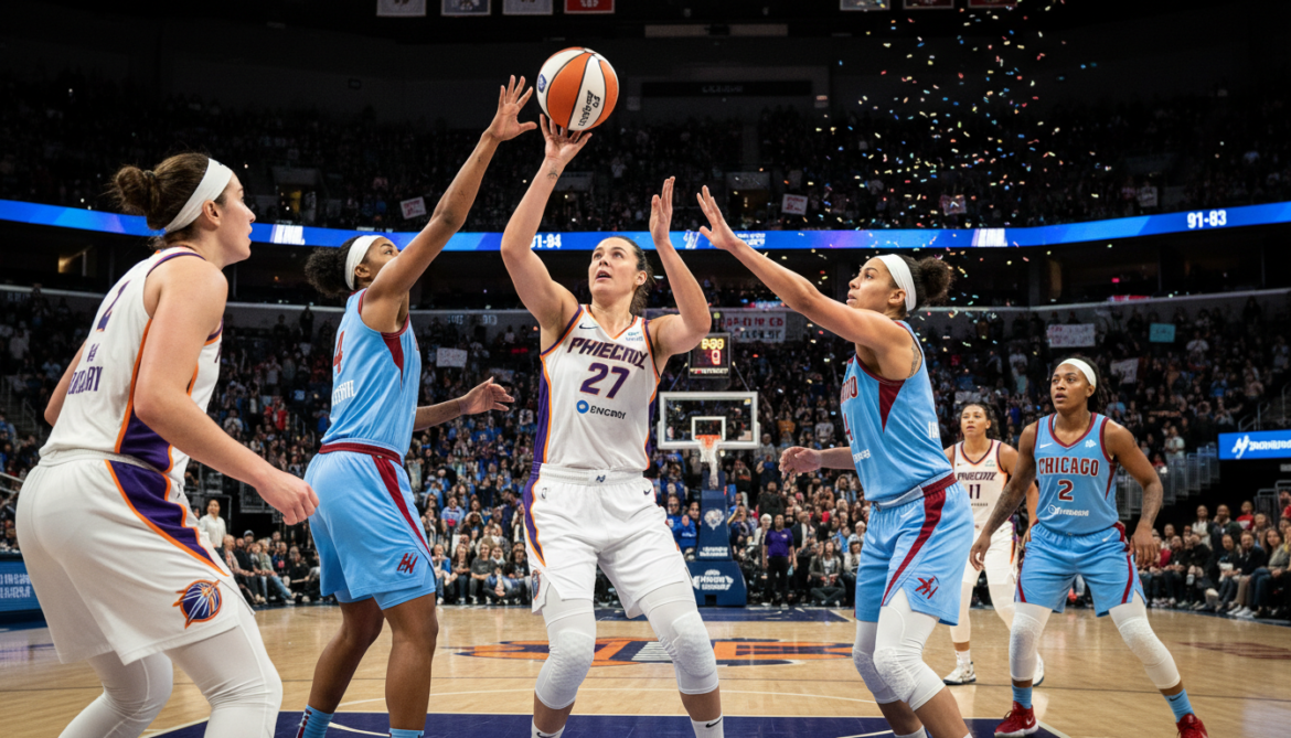 Phoenix Mercury hold off Chicago Sky, Nogic scores 27 in 91-83 win