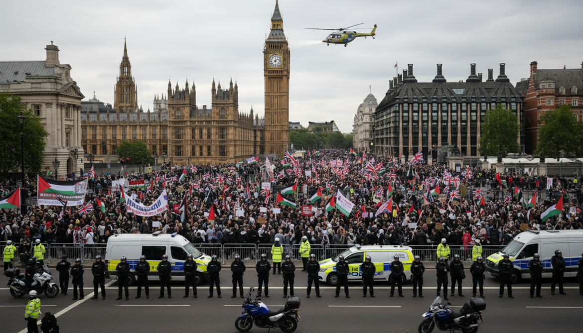 London launches major security operation as Nakba Day and Robinson rallies take place