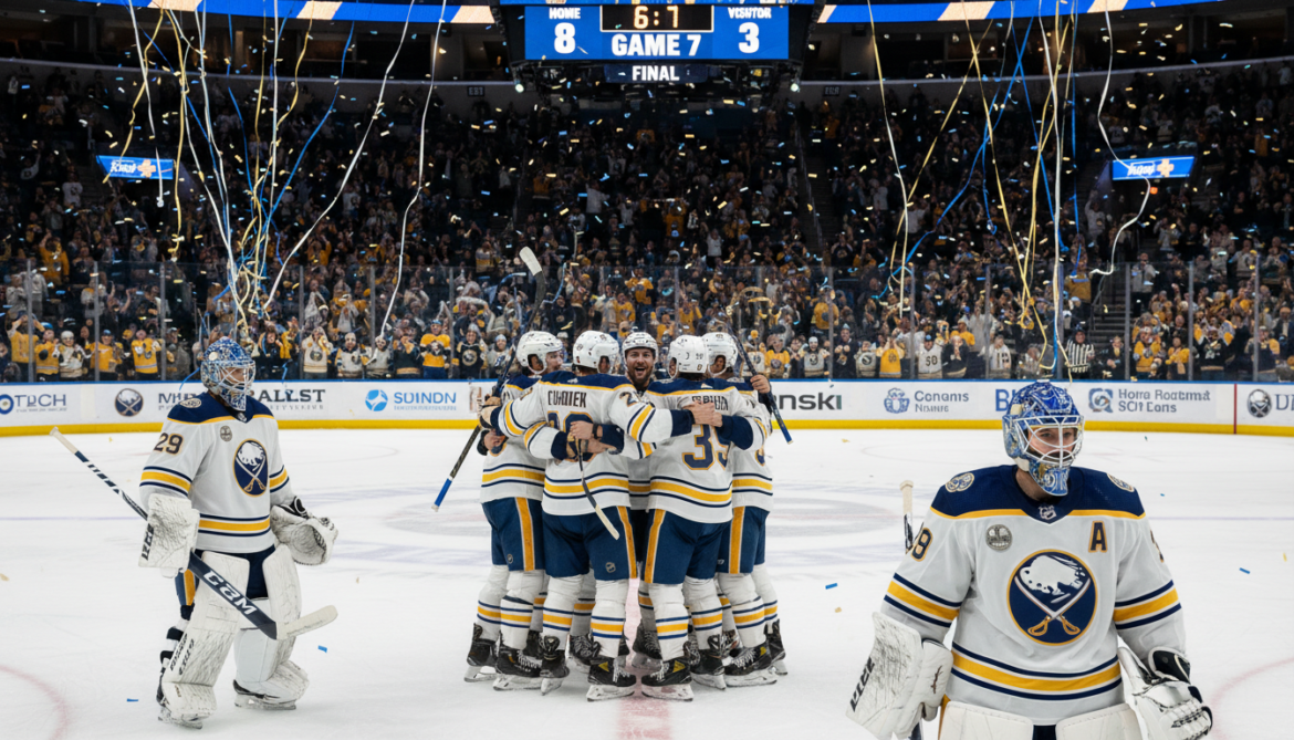 Buffalo Sabres force Game 7 after midgame goalie switch, 8-3 win