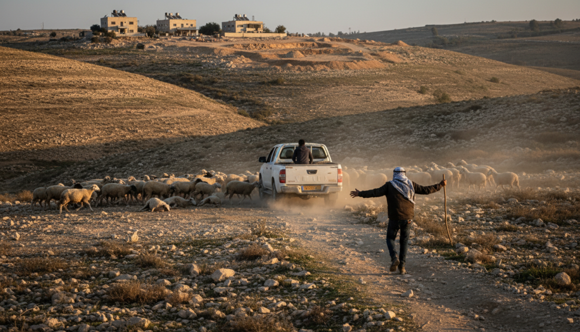 Israeli settlers run over Palestinian shepherd's flock in occupied West Bank