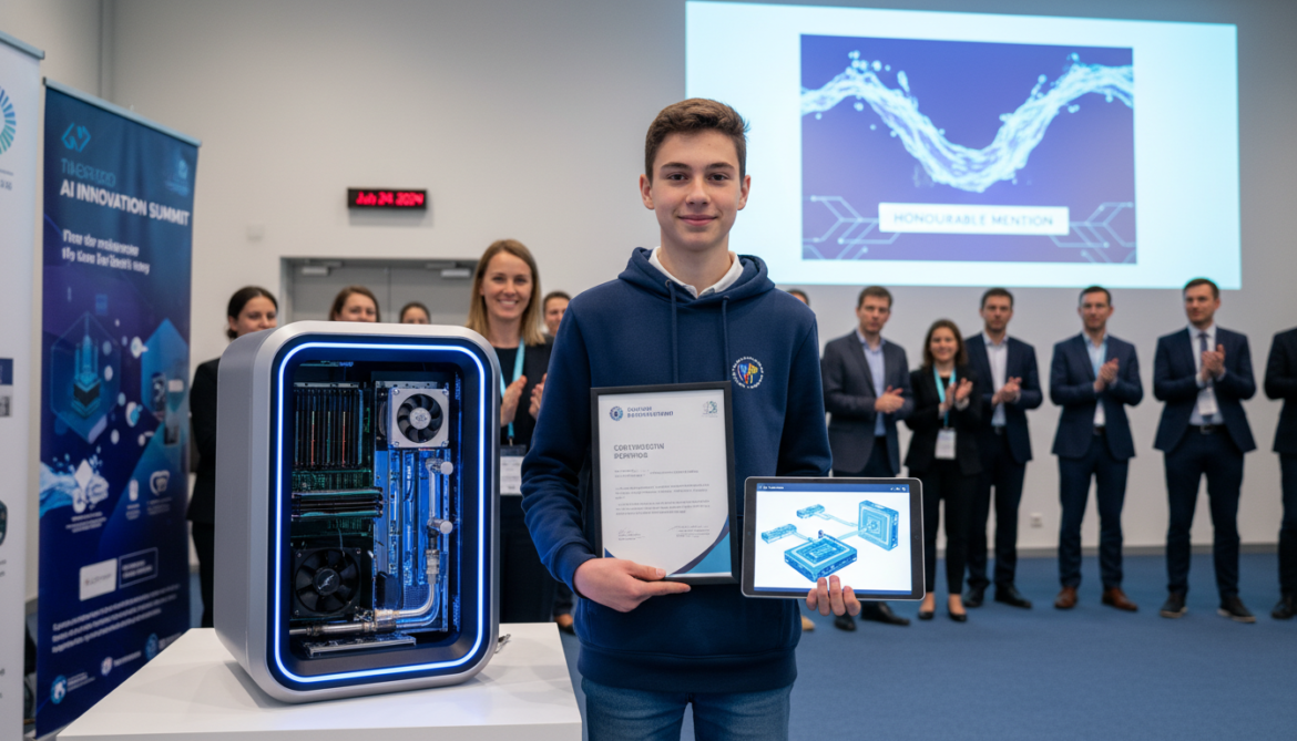 Calgary teen wins honourable mention for AI data centre cooling video