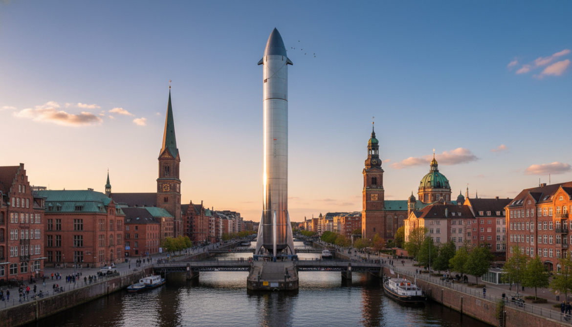 SpaceX Starship would dwarf Hamburg landmarks including St Michaelis and Frauenkirche