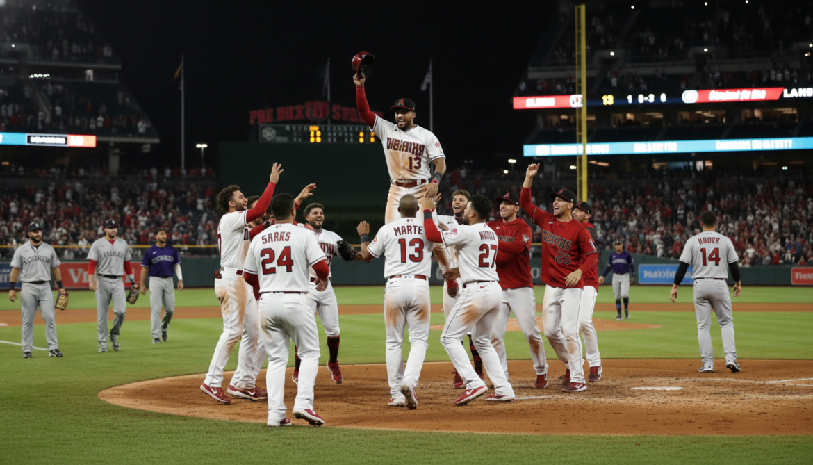 Diamondbacks edge Rockies 2-1 in MLB comeback win