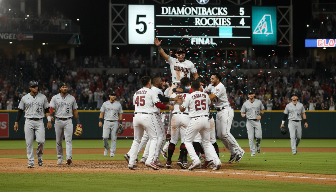 Diamondbacks rally to edge Rockies 5-4 in late-inning win