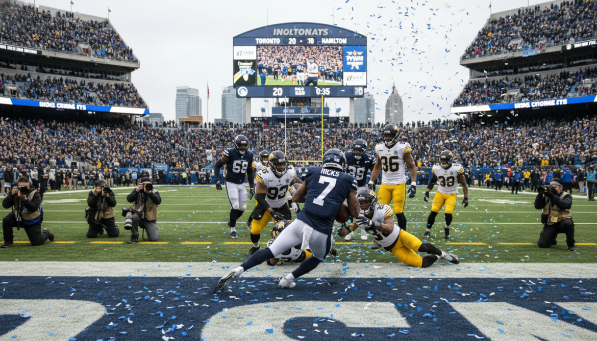 Toronto Argonauts defeat Hamilton Tiger-Cats 20-10 as Sam Hicks scores twice