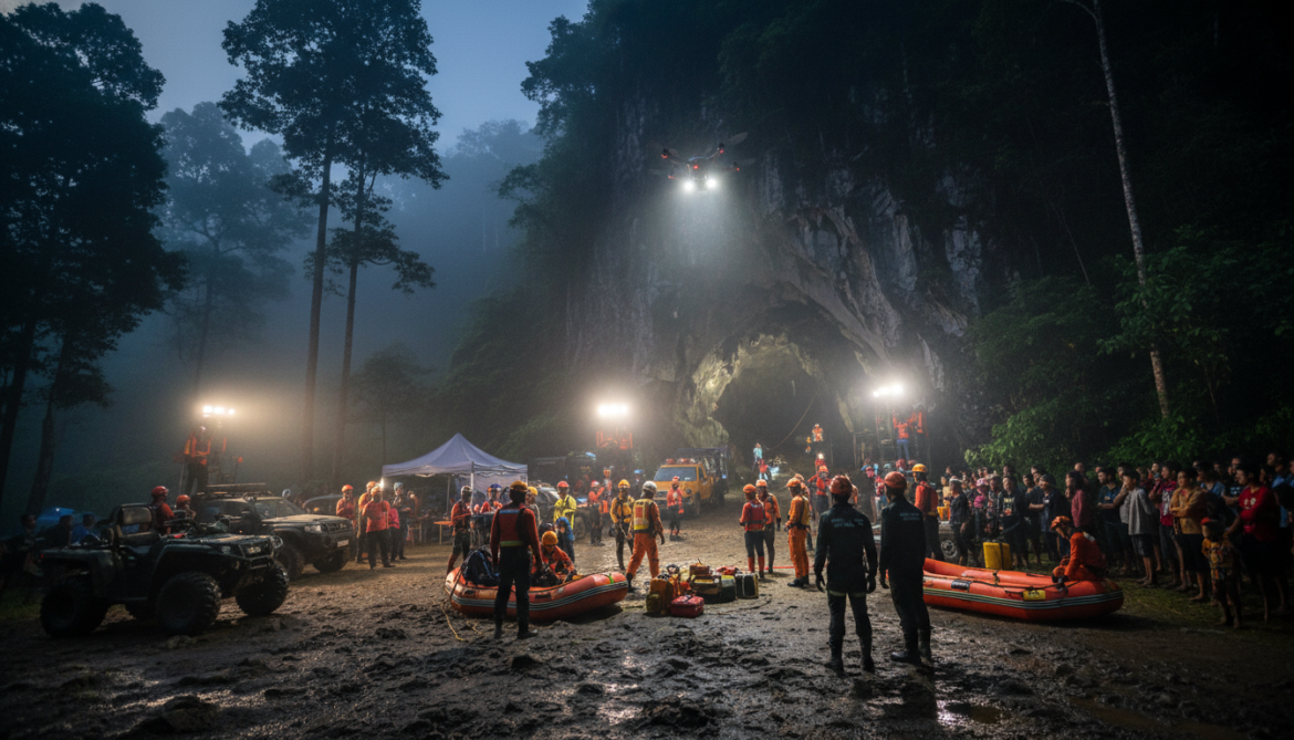 Laos cave rescue enters seventh day as teams search for seven people