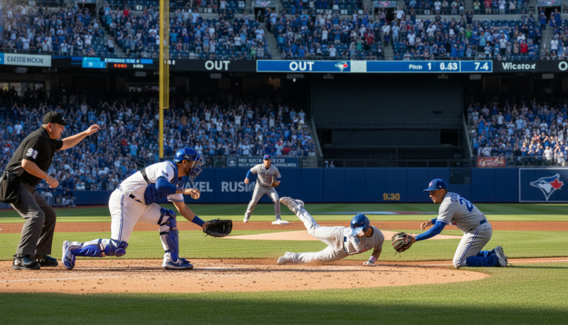 Blue Jays execute strikeout-throwout double play to escape jam