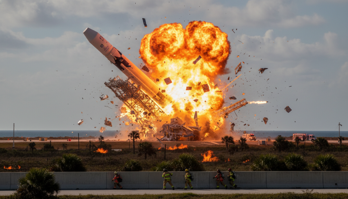 New Glenn rocket explodes during Cape Canaveral static fire test