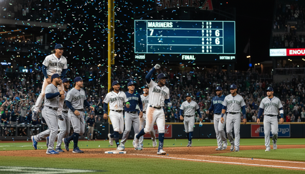 Mariners rally to defeat Diamondbacks 7-6 in late-inning thriller