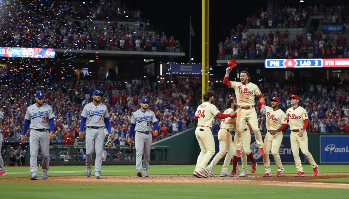 Phillies defeat Dodgers 4-3 in late-inning comeback victory