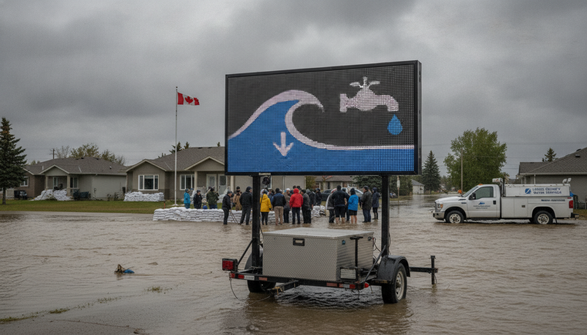 Alberta emergency alert for Beaumont, Leduc County after flooding urges water conservation