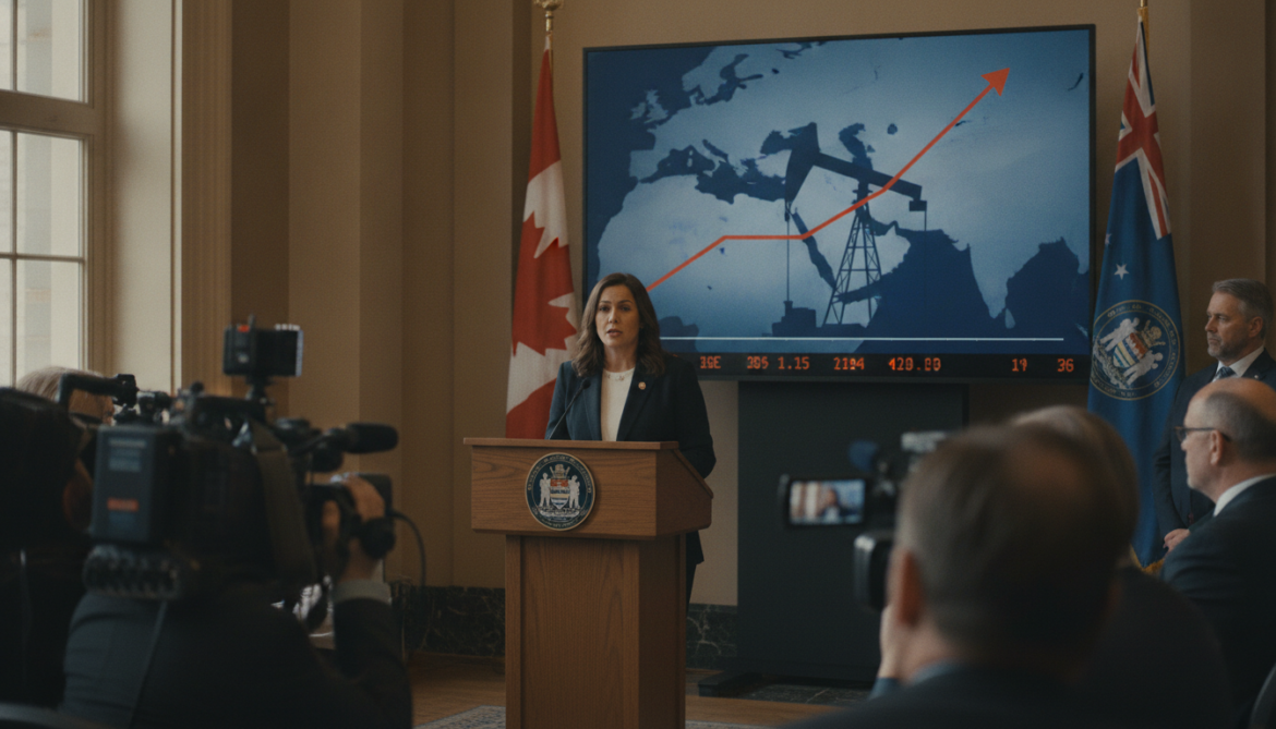 Alberta vows fiscal restraint as Middle East conflict pushes oil prices higher