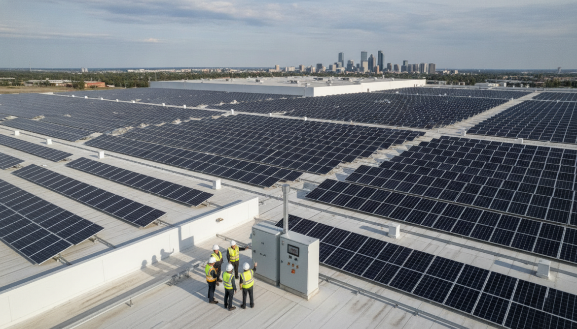 All Weather at Home unveils 2,000-panel rooftop solar field powering Edmonton plant