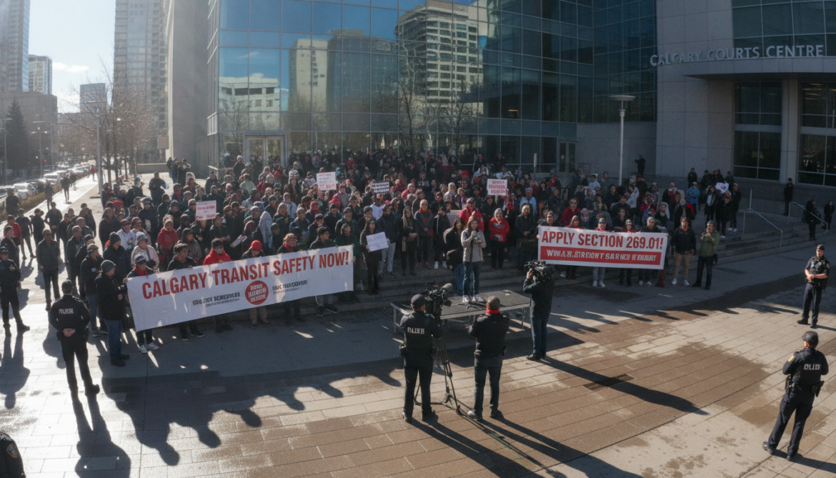 Calgary transit safety rally urges courts to apply Section 269.01