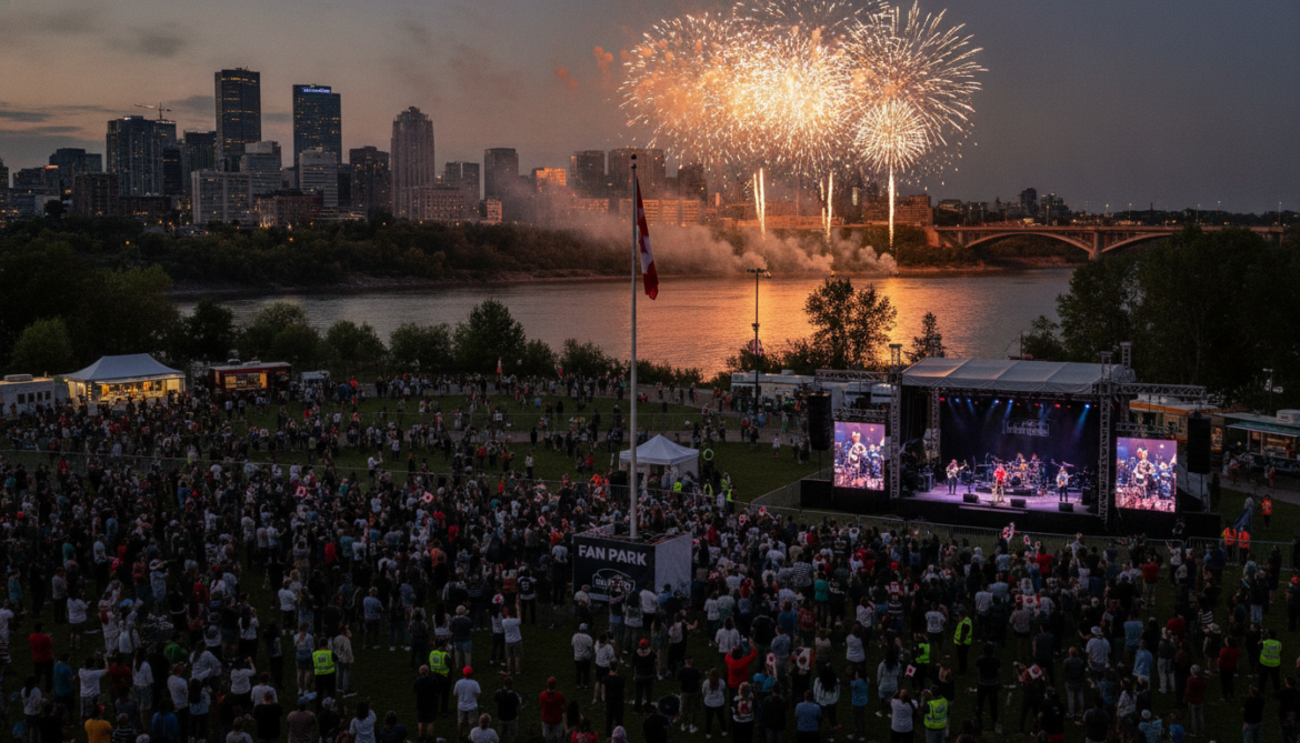 Edmonton announces Canada Day events including river valley fireworks and Fan Park