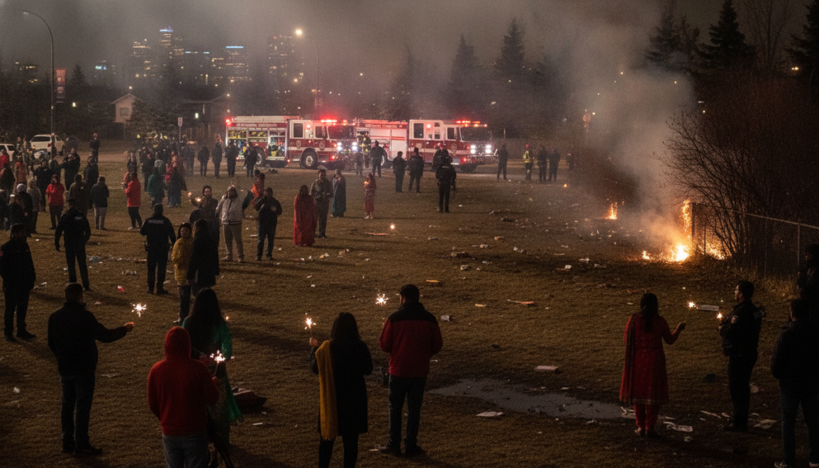 Edmonton fireworks restrictions blamed for spike in Diwali incidents