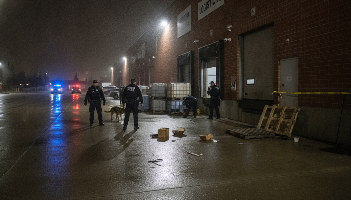 Edmonton police search for suspect after loading dock robbery and attempted stabbing