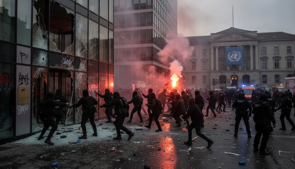 Geneva anti-G7 protests turn violent and damage PwC and UN offices