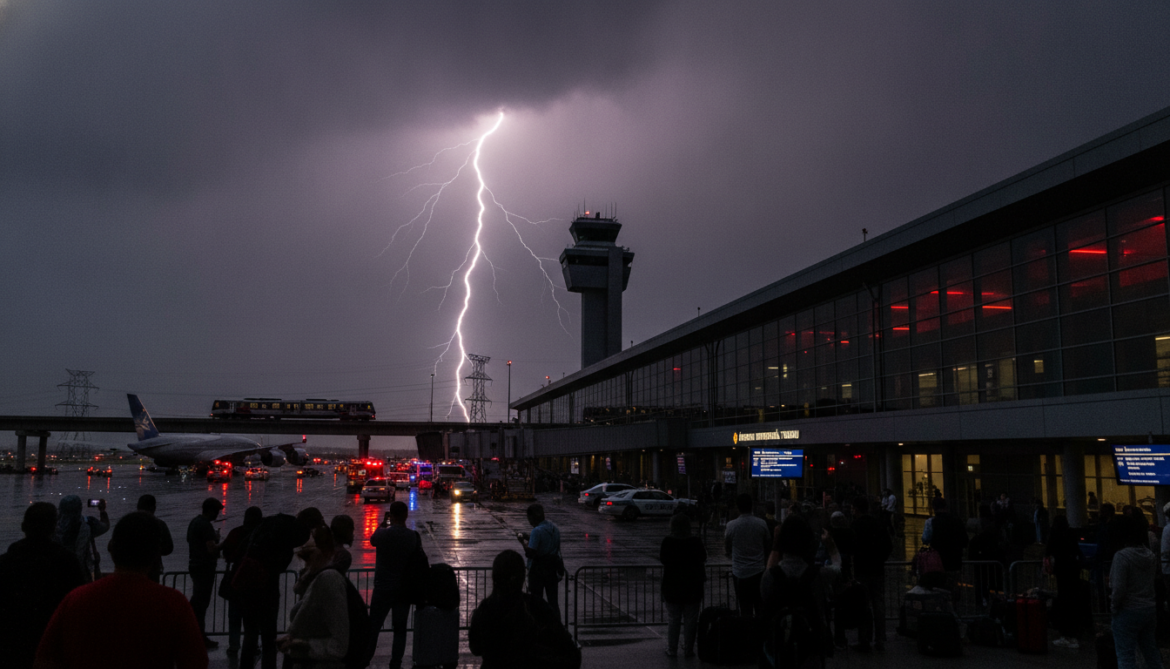 Hydro-Québec: Lightning knocks out power to more than 30,000, disrupts Montreal airport and REM