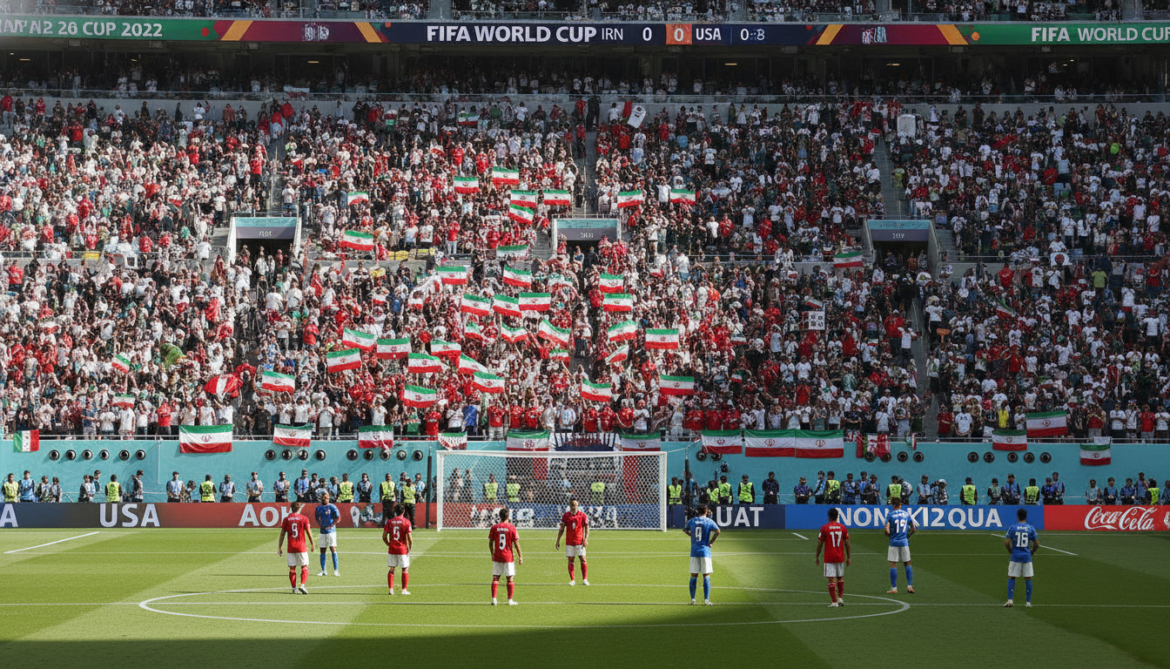 Iranian monarchists protest national team at Los Angeles World Cup match